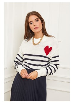 L&apos;armoire de Suzette Sweter w kolorze granatowo-białym ze sklepu Limango Polska w kategorii Swetry damskie - zdjęcie 187785630