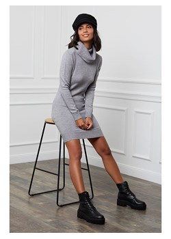 Soft Cashmere Sukienka dzianinowa w kolorze szarym ze sklepu Limango Polska w kategorii Sukienki - zdjęcie 187786131