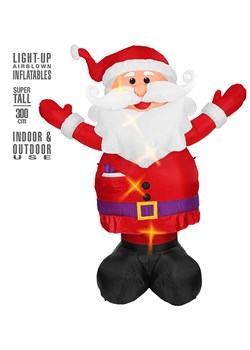 Widmann Dmuchany Święty Mikołaj w kolorze czerwonym - wys. 300 cm ze sklepu Limango Polska w kategorii Dekoracje - zdjęcie 187791324