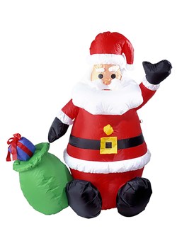 Widmann Dmuchany Święty Mikołaj ze wzorem - wys. 122 cm ze sklepu Limango Polska w kategorii Dekoracje - zdjęcie 187791331