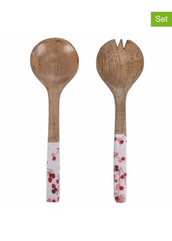 Villa d´Este 2-częściowy zestaw w kolorze brązowo-białym - dł. 33,5 cm ze sklepu Limango Polska w kategorii Sztućce - zdjęcie 187791612