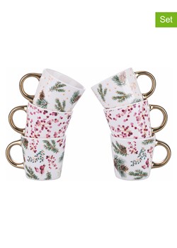 Villa d´Este Kubki (6 szt.) &quot;Holly&quot; w kolorze czerwono-zielono-białym do kawy - 90 ml ze sklepu Limango Polska w kategorii Dzbanki i zaparzacze - zdjęcie 187791800