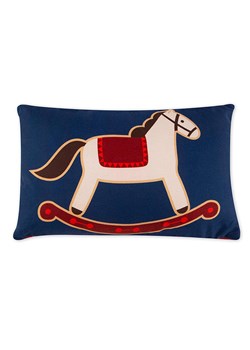 Trendy Kitchen by EXCÉLSA Poduszka &quot;Vintage Christmas&quot; w kolorze czerwono-granatowym - 30 x 45 cm ze sklepu Limango Polska w kategorii Poduszki dekoracyjne - zdjęcie 187791984