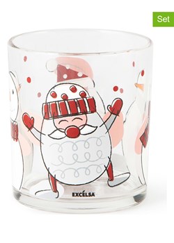 Trendy Kitchen by EXCÉLSA Szklanki (3 szt.) &quot;Snowman&quot; w kolorze biało-czerwonym - 250 ml ze sklepu Limango Polska w kategorii Naczynia - zdjęcie 187791993