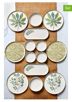 Hermia 14-częściowy zestaw śniadaniowy w kolorze biało-zielonym ze sklepu Limango Polska w kategorii Naczynia - zdjęcie 187792163