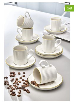 Hermia Filiżanki (6 szt.) w kolorze białym do kawy - 100 ml ze sklepu Limango Polska w kategorii Dzbanki i zaparzacze - zdjęcie 187792171