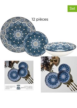 Ethnical Life 12-częściowy zestaw &quot;Mandala&quot; w kolorze niebieskim ze sklepu Limango Polska w kategorii Naczynia - zdjęcie 187792212