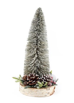 SiL Interiors Dekoracja &quot;Christmas Tree&quot; w kolorze biało-zielonym - wys. 31 x Ø 15 cm ze sklepu Limango Polska w kategorii Dekoracje - zdjęcie 187792560
