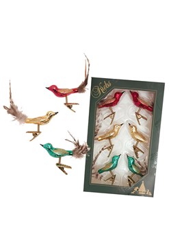 Krebs Glas Lauscha Ozdoby choinkowe (6 szt.) ze wzorem - wys. 6 cm ze sklepu Limango Polska w kategorii Dekoracje bożonarodzeniowe - zdjęcie 187792720