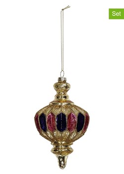 Kersten Bombki (2 szt.)  w kolorze złoto-granatowo-jasnoróżowym - 8 x 14 x 8 cm ze sklepu Limango Polska w kategorii Dekoracje bożonarodzeniowe - zdjęcie 187792790