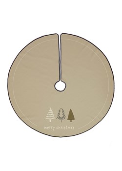 Butter Kings Spódnica choinkowa &quot;Tiny trees&quot; w kolorze beżowym - Ø 130 cm ze sklepu Limango Polska w kategorii Dywany - zdjęcie 187792822