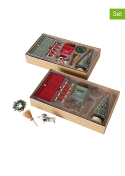 Boltze Figurki dekoracyjne (2 szt.) &quot;Barney&quot; w kolorze czerwono-zielonym - 6 x 13 cm ze sklepu Limango Polska w kategorii Dekoracje - zdjęcie 187792850