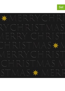 ppd Serwetki (40 szt.) &quot;Christmas Letters&quot; w kolorze złoto-czarnym ze sklepu Limango Polska w kategorii Akcesoria kuchenne - zdjęcie 187793943