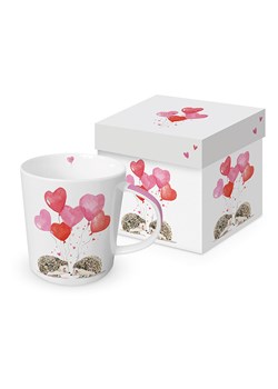 ppd Kubek jumbo &quot;Hedgehogs In Love&quot; w kolorze biało-jasnoróżowym - 400 ml ze sklepu Limango Polska w kategorii Naczynia - zdjęcie 187793950