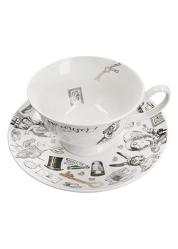 Mikasa Filiżanka &quot;Alice in Wonderland&quot; w kolorze biało-czarnym - 210 ml ze sklepu Limango Polska w kategorii Dzbanki i zaparzacze - zdjęcie 187794081