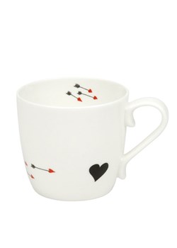 Könitz Kubek &quot;Heart Attack&quot; w kolorze biało-czarno-czerwonym - 415 ml ze sklepu Limango Polska w kategorii Dzbanki i zaparzacze - zdjęcie 187794104