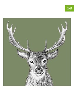 ppd Serwetki (40 szt.) &quot;Paul&quot; w kolorze biało-zielonym ze sklepu Limango Polska w kategorii Akcesoria kuchenne - zdjęcie 187794343