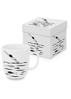 ppd Kubek jumbo &quot;Atelier Plongeuse&quot; w kolorze biało-czarnym - 400 ml ze sklepu Limango Polska w kategorii Dzbanki i zaparzacze - zdjęcie 187794431