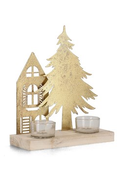 Bizzotto Świecznik &quot;House&quot; w kolorze złotym - 20 x 24 cm ze sklepu Limango Polska w kategorii Świeczniki - zdjęcie 187794854