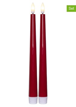 STAR Trading Świece LED (2 szt.) &quot;Flamme Candy&quot; w kolorze czerwonym - wys. 26 cm ze sklepu Limango Polska w kategorii Świece i dyfuzory - zdjęcie 187794864