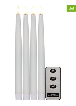 STAR Trading Świece LED (4 szt.) w kolorze białym - wys. 28,5 cm ze sklepu Limango Polska w kategorii Świece i dyfuzory - zdjęcie 187794981