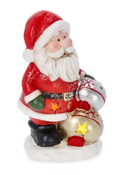 Bizzotto Dekoracyjna lampa LED &quot;Santa&quot; w kolorze czerwonym - wys. 20 cm ze sklepu Limango Polska w kategorii Oświetlenie - zdjęcie 187795212