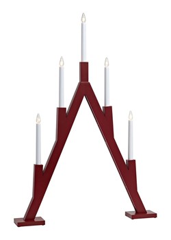 Marksljöd Lampa adwentowa &quot;Bjurfors&quot; w kolorze czerwonym - 56 x 77 cm ze sklepu Limango Polska w kategorii Dekoracje bożonarodzeniowe - zdjęcie 187795242