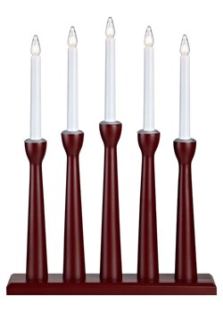 Marksljöd Lampa adwentowa &quot;Mäserkär&quot; w kolorze czerwonym - 36 x 49 cm ze sklepu Limango Polska w kategorii Dekoracje bożonarodzeniowe - zdjęcie 187795402