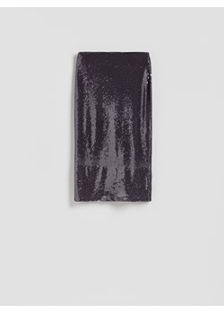 Reserved - Spódnica midi z cekinami - ciemnofioletowy ze sklepu Reserved w kategorii Spódnice - zdjęcie 187795922