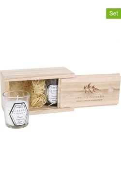 Ethnical Life 3-częściowy zestaw świec zapachowych w kolorze biało-brązowym - 2 x 55 g ze sklepu Limango Polska w kategorii Świece i dyfuzory - zdjęcie 187796950