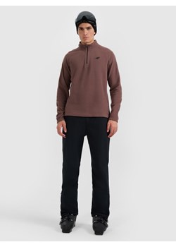 Męska bielizna termiczna polarowa (góra) 4F 4FWAW25UFLEM065 - brązowa ze sklepu Sportstylestory.com w kategorii Bielizna termoaktywna męska - zdjęcie 187797542