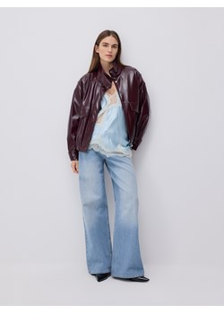 Reserved - Asymetryczny top z koronką - jasnoniebieski ze sklepu Reserved w kategorii Bluzki damskie - zdjęcie 187797643