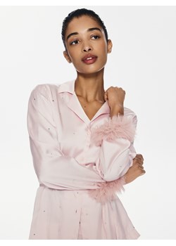 Reserved - Koszula ze strasem - pastelowy róż ze sklepu Reserved w kategorii Koszule damskie - zdjęcie 187797663