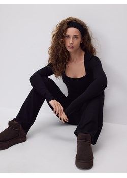 Reserved - Longsleeve z wiskozą - czarny ze sklepu Reserved w kategorii Bluzki damskie - zdjęcie 187798554