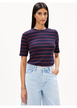 ARMEDANGELS Koszulka damska - Jaanisara Kobiety Bawełna granatowy w paski ze sklepu vangraaf w kategorii Bluzki damskie - zdjęcie 187798721