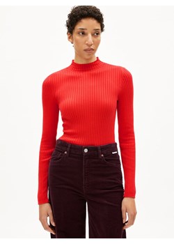 ARMEDANGELS Damski sweter z dzianiny - Alaania Kobiety Bawełna czerwony jednolity ze sklepu vangraaf w kategorii Swetry damskie - zdjęcie 187798723
