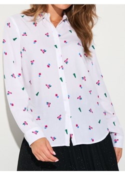 Sinsay - Świąteczna koszula z nadrukiem aut, prezentów i choinek - biały ze sklepu Sinsay w kategorii Koszule damskie - zdjęcie 187799673