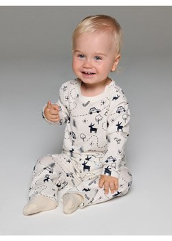 Sinsay - Świąteczna piżama z nadrukiem reniferów i zimowych motywów - kremowy ze sklepu Sinsay w kategorii Piżamy dziecięce - zdjęcie 187799680