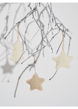 Sinsay - Dekoracje świąteczne w kształcie choinek i gwiazdek 4 pack - kremowy ze sklepu Sinsay w kategorii Dekoracje bożonarodzeniowe - zdjęcie 187799711