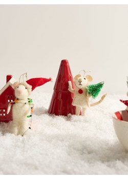 Sinsay - Dekoracja świąteczna w kształcie myszy - beżowy ze sklepu Sinsay w kategorii Dekoracje bożonarodzeniowe - zdjęcie 187799724