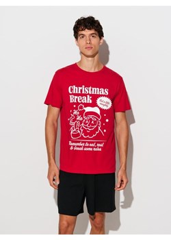 Sinsay - Świąteczna piżama z nadrukiem Mikołaja - wielobarwny ze sklepu Sinsay w kategorii Piżamy męskie - zdjęcie 187799740