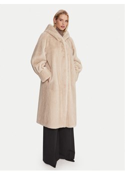 Luisa Spagnoli Futro Savelli 542439 Beżowy Loose Fit ze sklepu MODIVO w kategorii Płaszcze damskie - zdjęcie 187799902