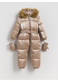 Reserved - PIkowany kombinezon z ociepleniem - beżowy ze sklepu Reserved w kategorii Kombinezony dziewczęce - zdjęcie 187800043