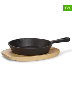 Echtwerk Patelnie (4 szt.) w kolorze czarno-jasnobrązowym do serwowania ze sklepu Limango Polska w kategorii Garnki - zdjęcie 187800420