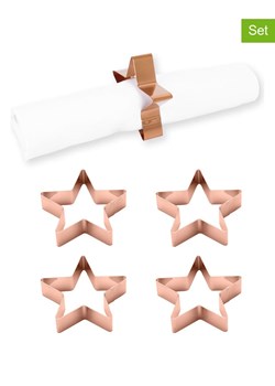 Echtwerk Obręcze (4 szt.) &quot;Star&quot; w kolorze miedzianym do serwetek - Ø 7 cm ze sklepu Limango Polska w kategorii Akcesoria kuchenne - zdjęcie 187800772