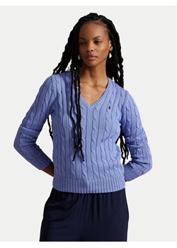 Polo Ralph Lauren Sweter 211971870005 Błękitny Slim Fit ze sklepu MODIVO w kategorii Swetry damskie - zdjęcie 187801233