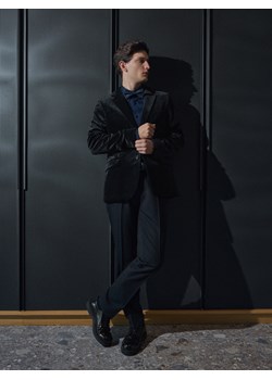 Reserved - Spodnie garniturowe slim fit - czarny ze sklepu Reserved w kategorii Spodnie męskie - zdjęcie 187802501