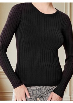 Sinsay - Dopasowany sweter z długimi rękawami - czarny ze sklepu Sinsay w kategorii Swetry damskie - zdjęcie 187802873