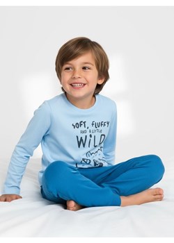 Sinsay - Bawełniana piżama z nadrukiem - błękitny ze sklepu Sinsay w kategorii Piżamy dziecięce - zdjęcie 187802882