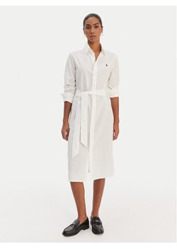 Polo Ralph Lauren Sukienka koszulowa 211B18781001 Biały Regular Fit ze sklepu MODIVO w kategorii Sukienki - zdjęcie 187803094